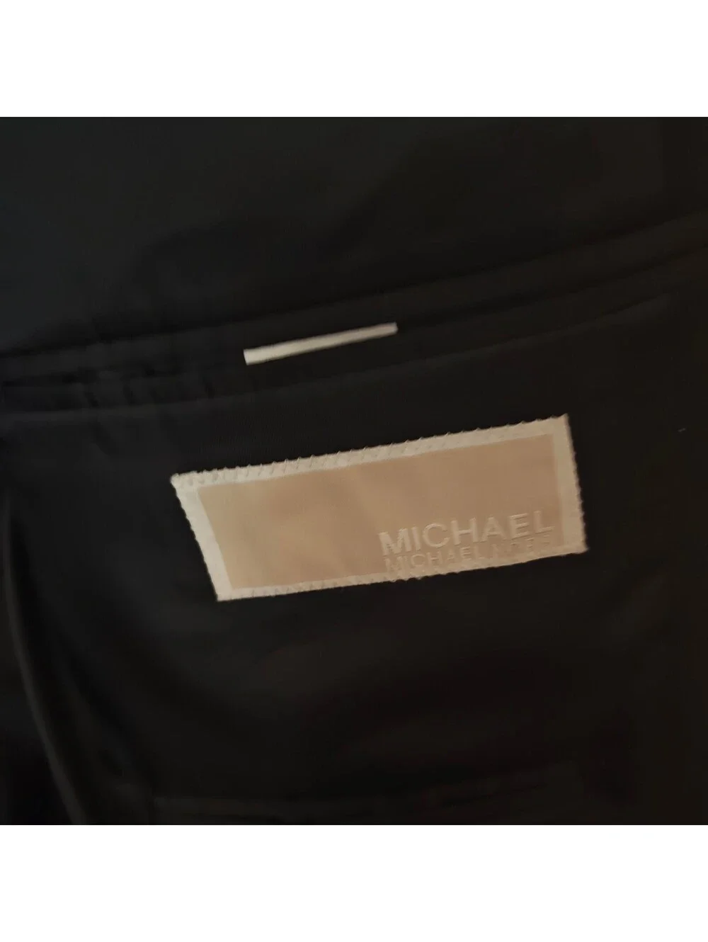 Michael Kors wool blend black suit jacket with silver buttons